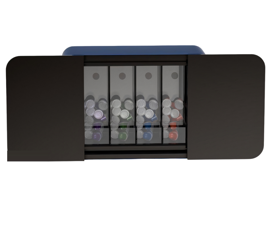 BOXXII interior with four modular columns neatly organised